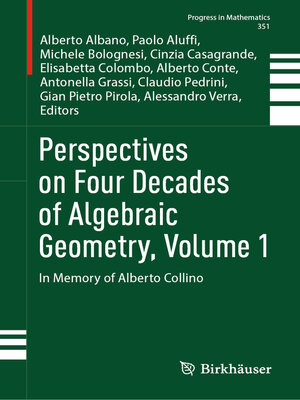 cover image of Perspectives on Four Decades of Algebraic Geometry, Volume 1